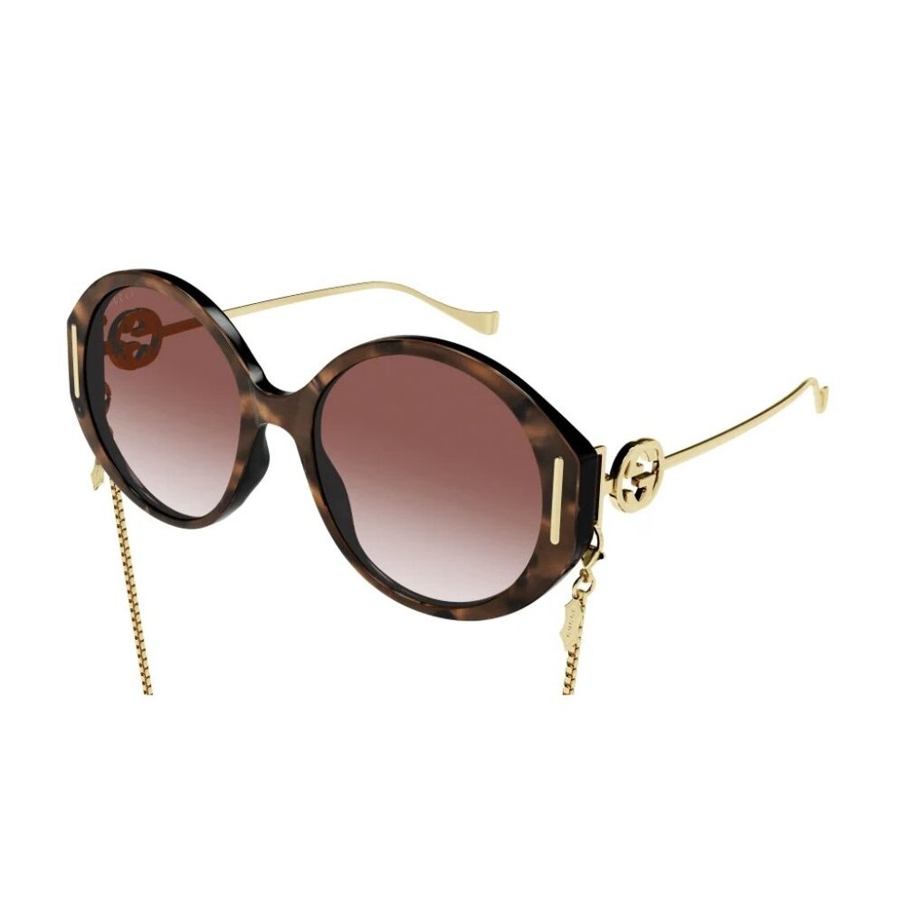 NEW GUCCI SUNGLASSES WITH GOLD CHAIN WOMEN GUCCI GG1202S 004